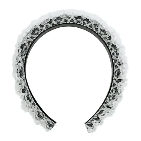 french maid headband|SeasonsTrading White Lace French Maid Headband .